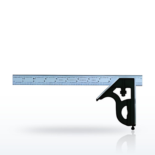 11H Series Combination Square, 4-1/2 in x 12 in, 1/64 in Graduations, Iron/Steel