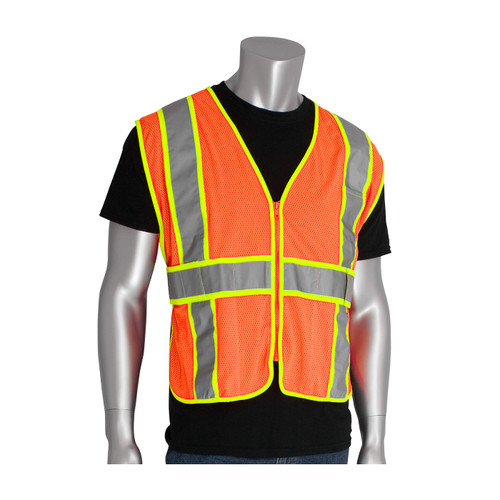 PIP 302-USV5 Hi-Vis Vests, ANSI Type R Class 2 Expandable Two-Tone Mesh Vest