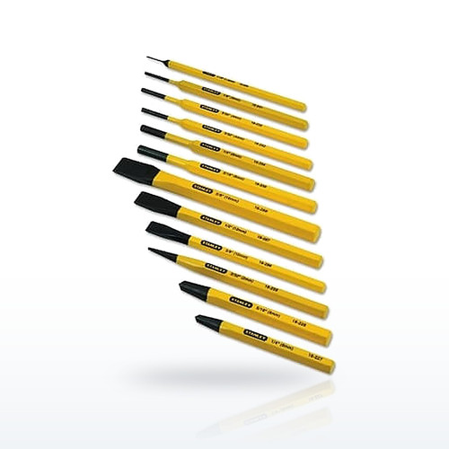 Stanley 16299 12 Pc Cold Chisel and Punch Set, 3 Cold Chisels, 9 Punches