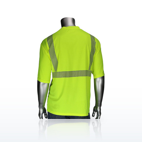 ANSI Type R Class 2 Short Sleeve T-Shirt with Black Bottom Front, 312-1275B