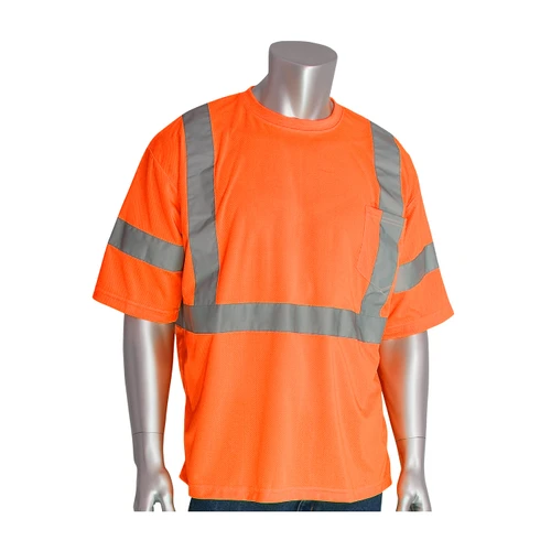 PIP 313-1400 Hi-Vis Shirts, ANSI Type R Class 3 and CAN/CSA Z96 X-Back Short