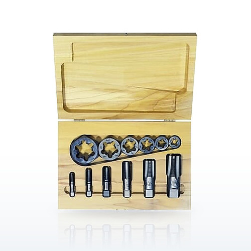 Irwin Hanson 1920 Tap & Die Sets, 12-Piece Hexagon Re-Threading Die Set (HCS