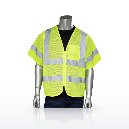 ANSI Type R Class 3 Dual-Sized Value Zipper Mesh Vest, 303-V100