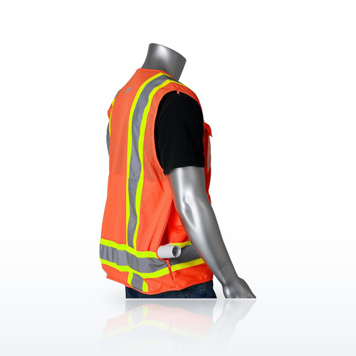 ANSI Type R Class 2 Two-Tone Ten Pocket Surveyors Tech Vest, 302-0700