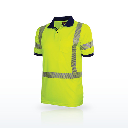ANSI Type R Class 3 Short Sleeve Polo Shirt with Segmented Tape, 334CT