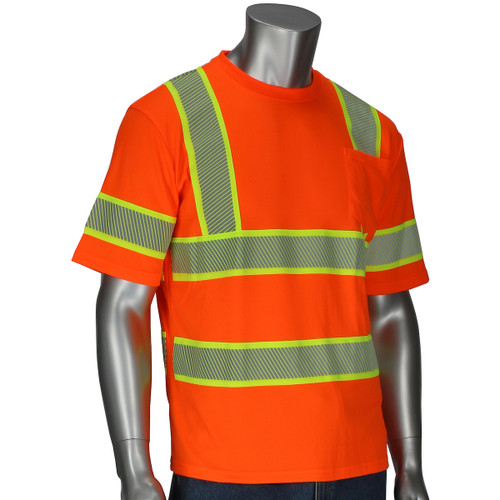 PIP 313-1650 Hi-Vis Shirts, ANSI Type R Class 3 Two-Tone Short Sleeve T-Shirt