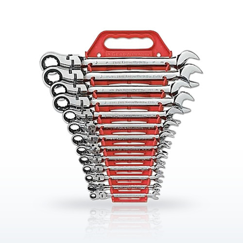 13 Pc. Flexible Combination Ratcheting Wrench Set, Inch