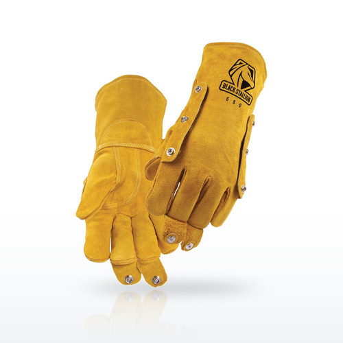 Black Stallion 580 Stick Welding Gloves, Heat Shield Snaps