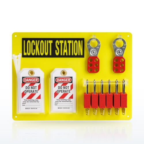 Brady 153679 Lockout & Tagout, 6-Lock Lockout Station