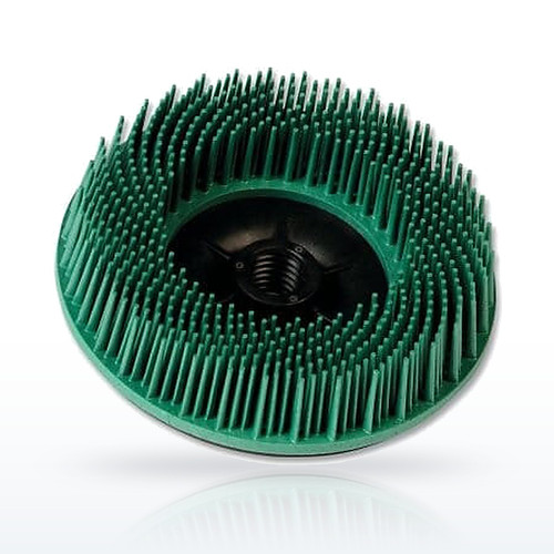 Bristle Disc, 4-1/2 in x 5/8 in-11, 50 Grit, Ceramic, 12000 rpm, Green