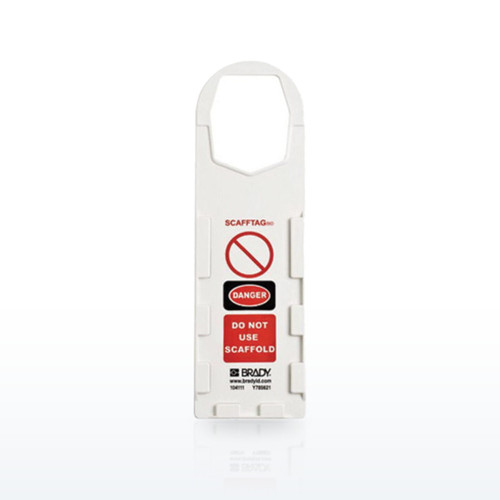 Brady ScaffTag Holder, Danger Do Not Use Scaffold - Box of 10