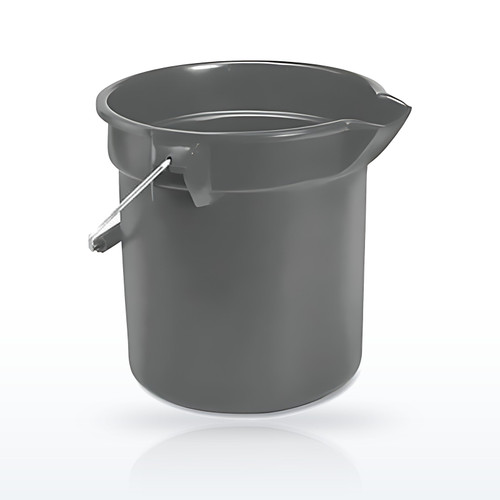Rubbermaid Commercial Brute FG296300GRAY Pails & Tubs, Round Bucket, 10 qt