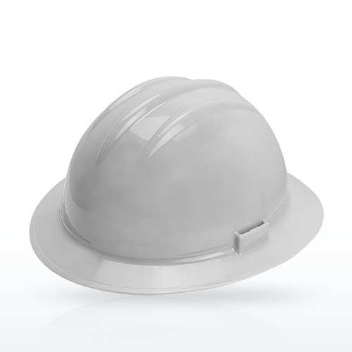 Bullard C35 Classic Extra Large Full Brim Hard Hat - White, 6-Point Ratchet