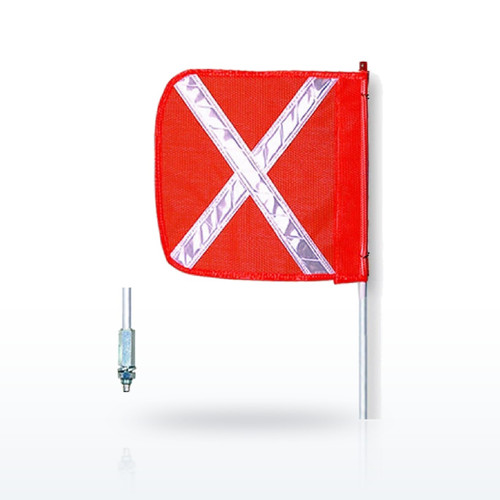 Checkers Safety Flags & Pennants, Fiberglass Warning Whip, Orange Flag