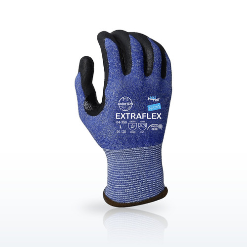 13g ExtraFlex Cut Resistant Dark Blue Glove Liner, Foam Nitrile Palm, ANSI A3