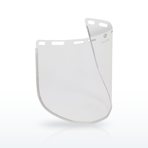 Clear Polycarbonate Safety Visor with Aluminum Binding - .040" Thickness
