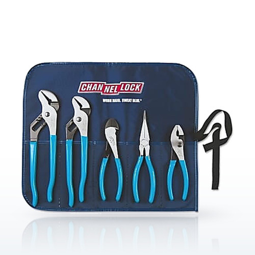 Channellock® Tool Roll -3, Flat Jaw, High Carbon Steel, 5 Piece Plier Kit