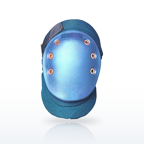 Classic Wide Hard Cap Knee Pad, Hook and Loop, Blue
