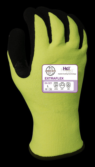 Armor Guys 04-321 Cut Resistant Gloves, ANSI A4, Foam Nitrile Coated