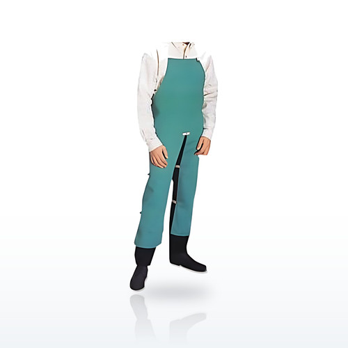 Cotton Sateen Split Leg Bib Apron, 24 in x 42 in, Visual Green