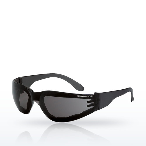 Crossfire Safety Glasses, Shield Foam Lined Safety Eyewear