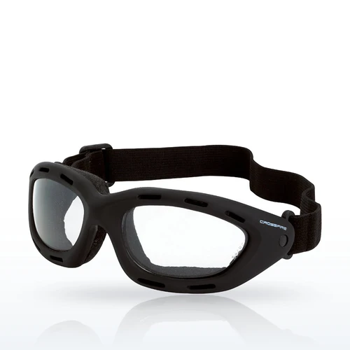 Crossfire Element Foam Lined Safety Goggle, Black Frame