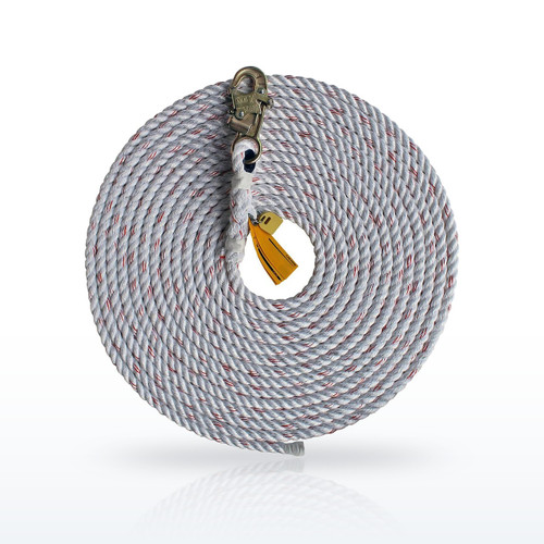 DBI-SALA Vertical Rope Lifeline with Snap Hook, 5/8 in x 75 ft
