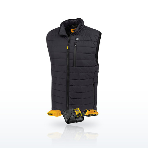 DEWALT DCHV095BD1 Cold Weather Wear, DCHV095B Men's Heated Puffer Vest Kit