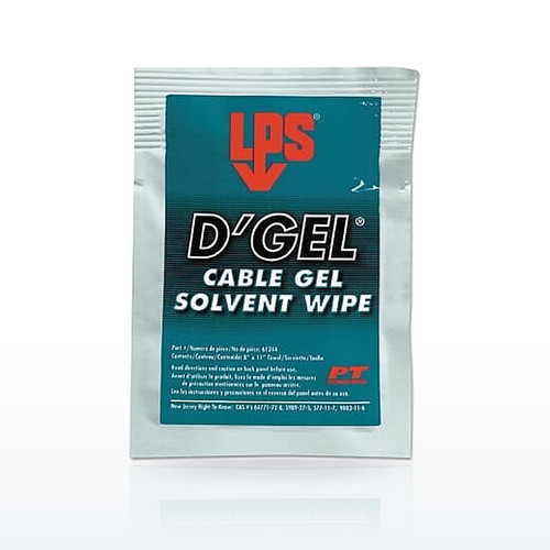 D'Gel Cable Gel Solvents, Individually Wrapped Wipes