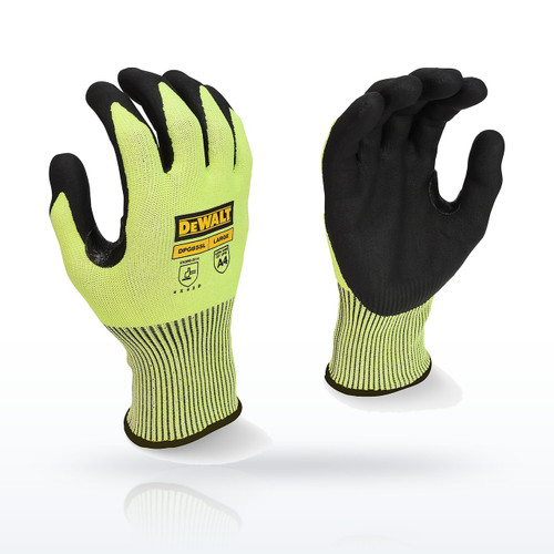 DEWALT DPG855 Cut Resistant Gloves, ANSI A4, Foam Nitrile Coated