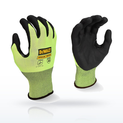 DEWALT DPG833 Cut Resistant Gloves, ANSI A2, Foam Nitrile Coated