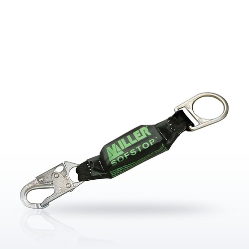 Double Leg Lanyard with SofStop® Double Energy Absorber Pack and Locking Snap
