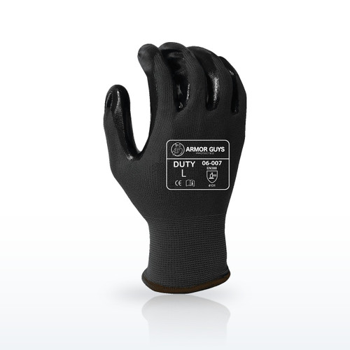 13g Gray Nylon Glove Liner, Smooth Nitrile Palm Coating