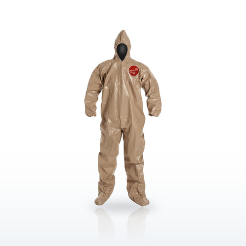 DuPont Tychem Chemical Resistant Clothing, Coverall, Hood and Attached Socks