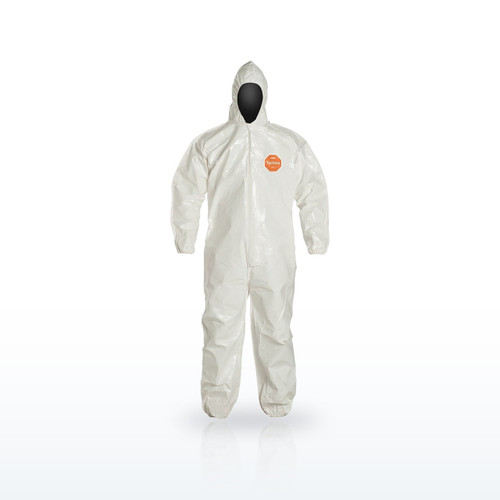 DuPont Tychem 4000 Hooded Coverall with Bound Seams - White, 5XL