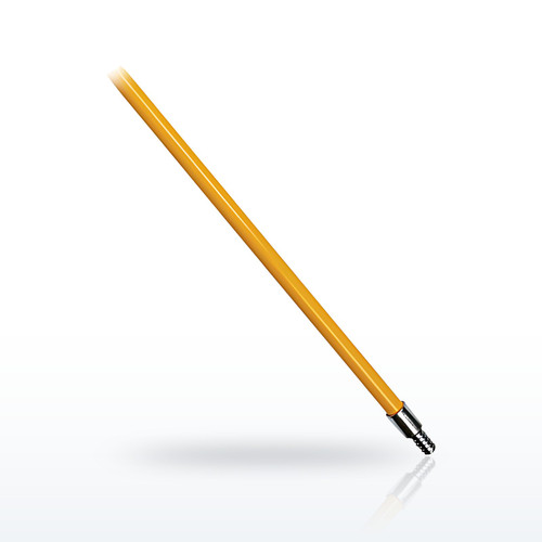 Dynamic 60 in Yellow Fiberglass Extension Pole - Metal Threaded Tip
