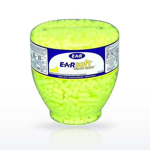 E-A-R One Touch Earplug Dispensers, Polyurethane, Yellow, Uncorded