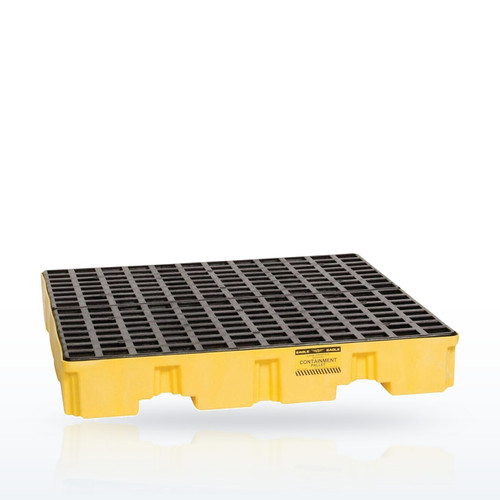 Eagle 1645 4-Drum Low Profile Spill Pallet with Drain - 66 Gal