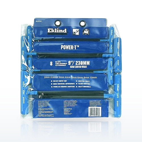 Eklind Tool 64808 Hex Key Sets, Power-T Ball-Hex Key Set, 8-Pc