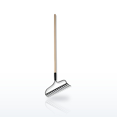 Eagle Bow Style Garden Rake, 14 in Forged Steel Blade, 48 in White Ash Handle