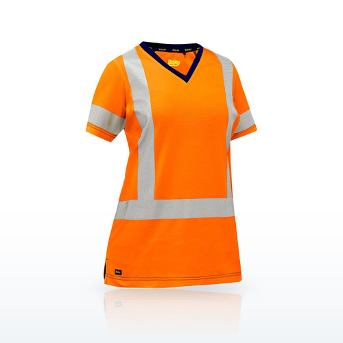 Bisley Essentials 313W1118X Hi-Vis Shirts, ANSI Type R Class 2 Women's Short