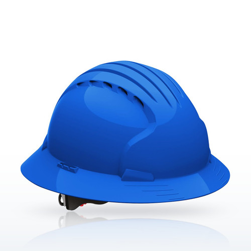 JSP Evolution 280-EV6161V Deluxe Vented, Full Brim Hard Hat, HDPE Shell