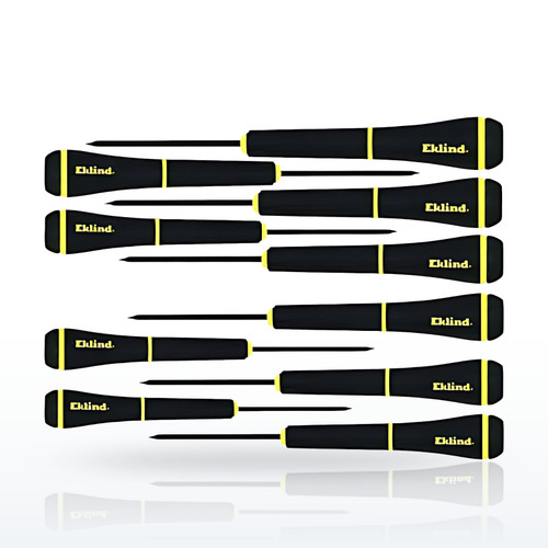 Eklind® Tool PSD™ Precision Slotted & Phillips Screwdriver Set, 10 Pieces