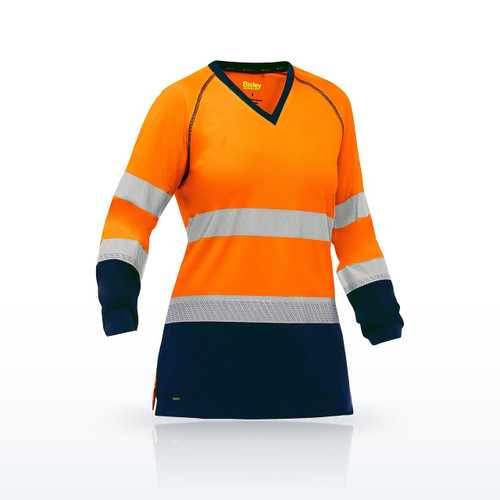 Essentials ANSI Type R Class 3 Women's Long Sleeve Shirt with Navy Bottom