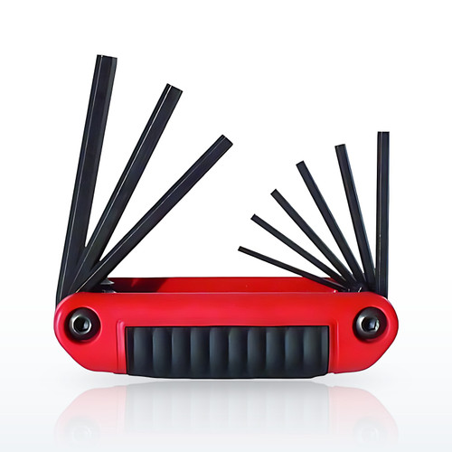 Ergo-Fold Hex Key Set, 9 per set, Hex Tip, Inch