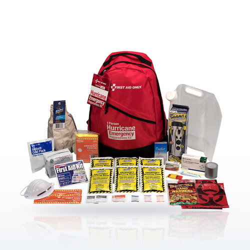 First Aid Only 1 Person 72 Hour Emergency Preparedness Hurricane Backpack