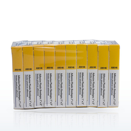 First Aid Only 1"x3" Plastic Bandages, 16 per Box (10 Count)