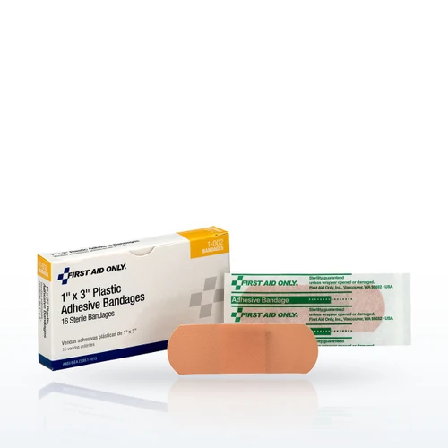 First Aid Only Bandages & Dressings, 1x3 Adhesive Plastic Bandages