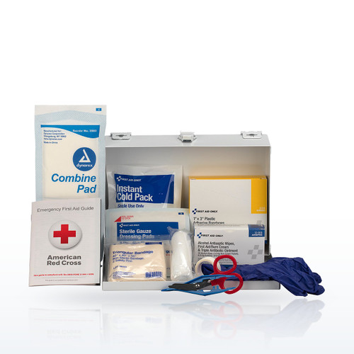 First Aid Only 6086 25 Person Metal Contractor First Aid Kit, OSHA Compliant