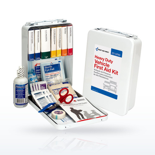 First Aid Only 25 Person Vehicle First Aid Kit, Metal Case
